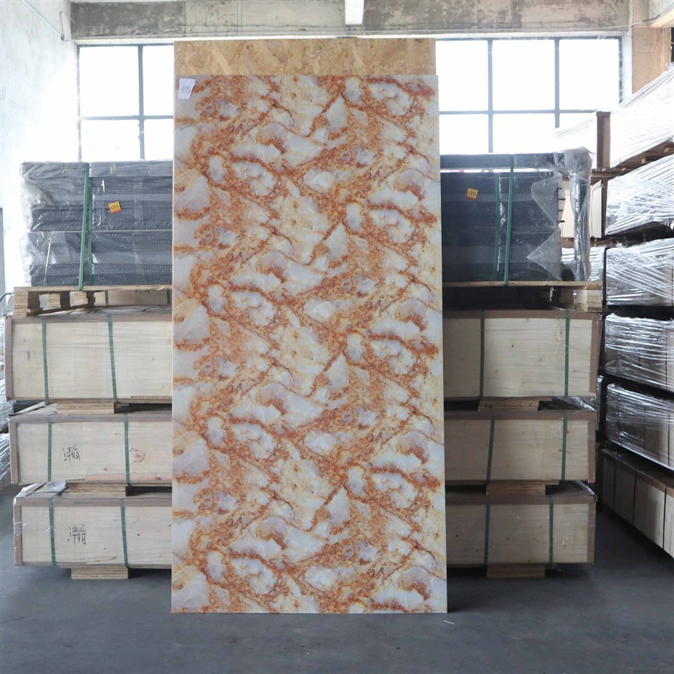 Eco-friendly Waterproof High Glossy PVC Marble Sheet suppliers